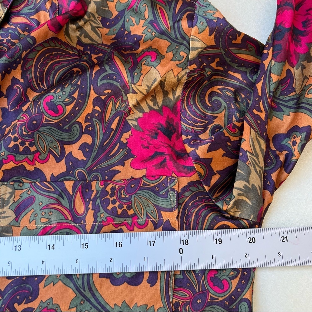 Vintage Christian Dior Chemises Vintage Rayon Button Down Blouse Women’s Size 6 - Picture 5 of 8